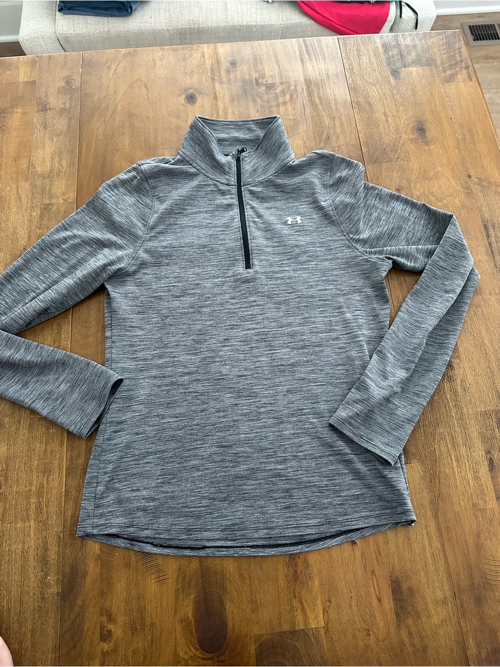 Under Armour Heather Gray Half-Zip Pullover